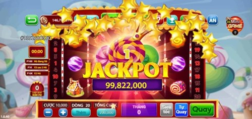 Hình ảnh các tính năng máy đánh bạc kwin và biểu tượng jackpot